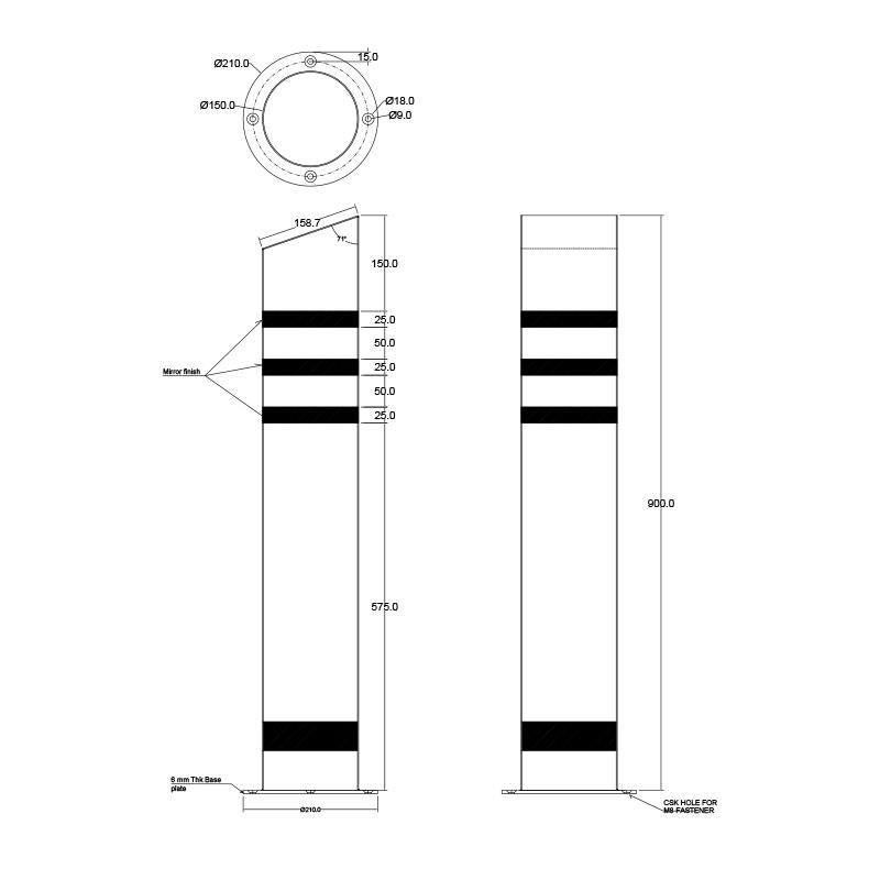 Bollard(Tappered Top)