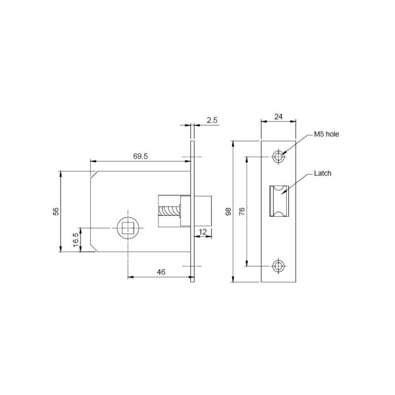 MORTISE LOCK BODY