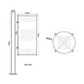 Pole mounted Single dustbin