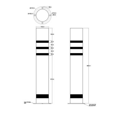 Bollard(Flat Top) | Ozone