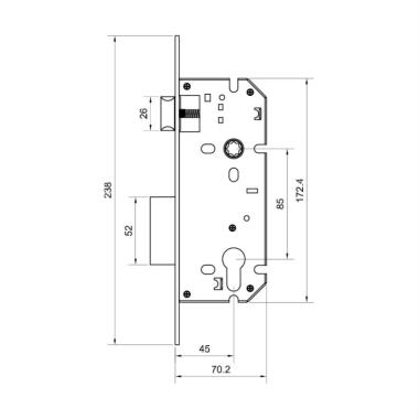 MORTISE LOCK BODY | Ozone