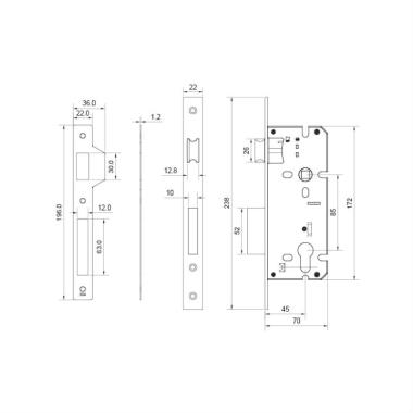 MORTISE LOCK BODY | Ozone