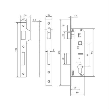 MORTISE LOCK BODIES | Ozone