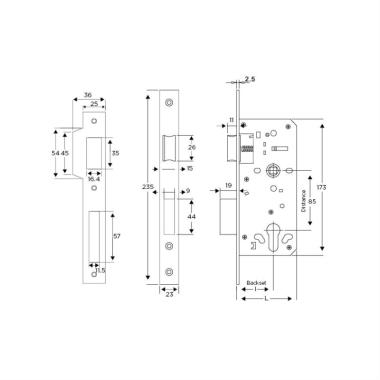 MORTISE LOCK BODY | Ozone