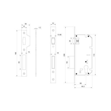 MORTISE LOCK BODY | Ozone