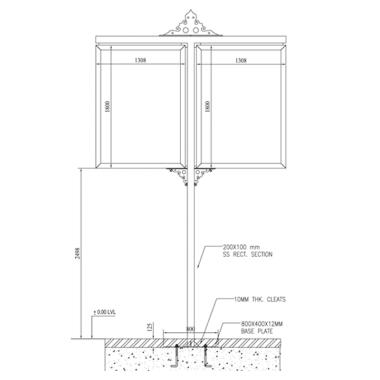 Unipole Signage Pole Double Flag Signage | Ozone