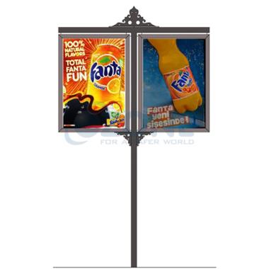 Unipole Signage Pole Double Flag Signage | Ozone