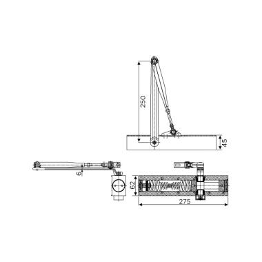 OVERHEAD DOOR CLOSERS With SCISSOR ARM | Ozone